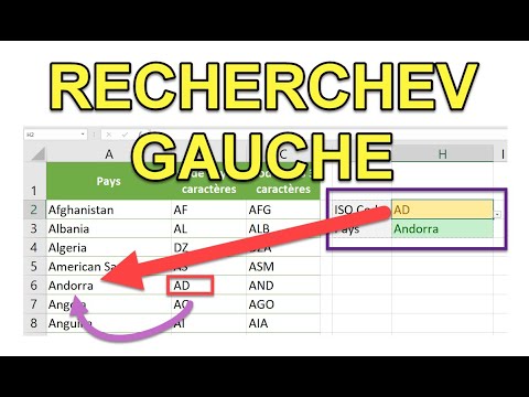 Excel - Effectuer une RECHERCHEV vers la gauche