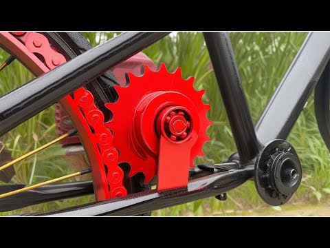 Farmer Attaches Lawn Mower to Bicycle! Turns Bicycle into Brushless Motor