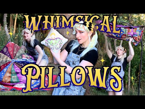 Sewing pillows until I run out of fabric...and brain cells 🍄☀️🍂