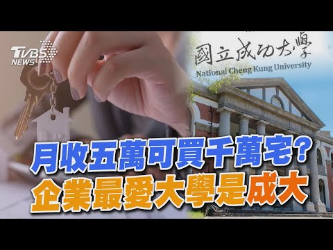 月收五萬可買千萬宅?  企業最愛大學是「成大」| 十點不一樣 20250220 @TVBSNEWS01