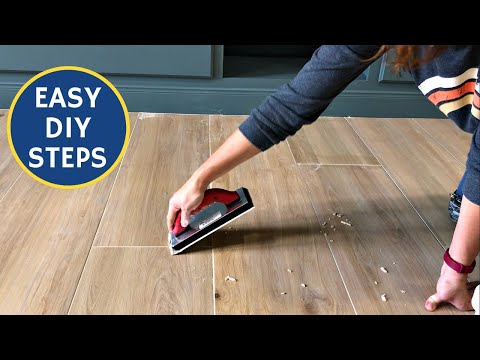 7 Must See Beginner Steps - How To Grout Porcelain Tile Floor - Easy DIY Grouting