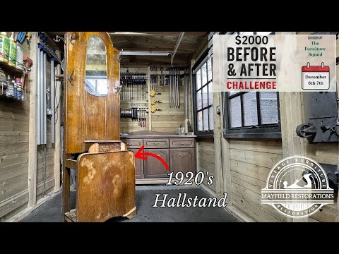Restoring a TRASHED 1920s Hallstand - Will This Win the Competition?