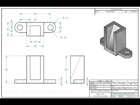 Solid Edge 2024 Tuturial - Absolute Beginners # 2