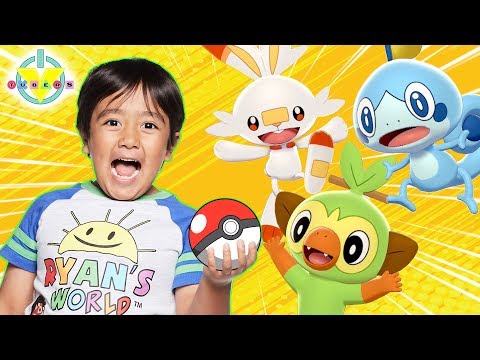 RYAN PLAYS *NEW* POKEMON SWORD AND SHIELD FOR THE FIRST TIME! Let's Play with Ryan's Daddy