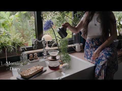 Morning Diary🪴 Breakfast, Baking a Healthy Apple Cake, French Toast & My Favourite Coffee Routine