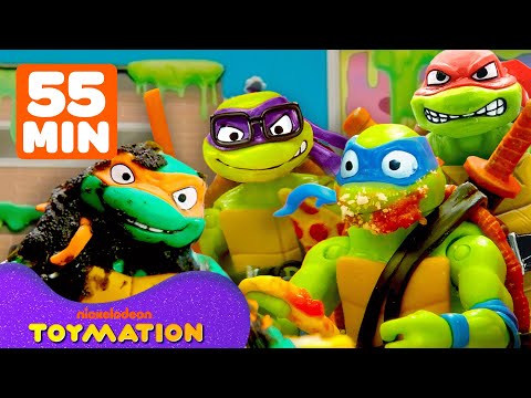Ninja Turtles Messiest, Slimiest, and Muddiest Moments! 🐢 | TMNT Toys | Toymation