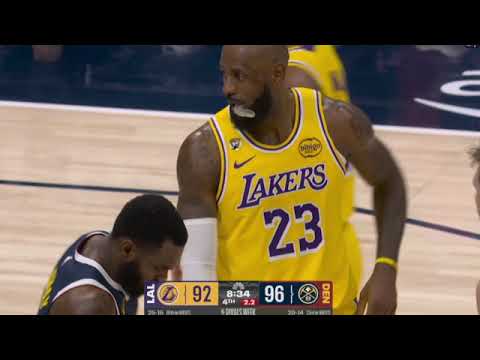 LeBron James vs 3 Nuggets players and this happens.....