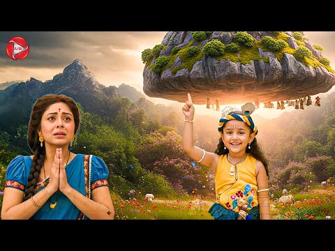 गोकुल वासियों का रक्षा करने के लिए जब बाल कृष्ण जी ने उठाया गोवर्धन पर्वत को |यशोमती मईया के नंदलाला