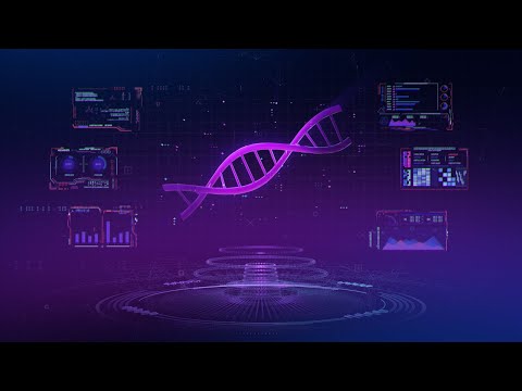 Cyberpunk Futuristic DNA Interface Background video | Footage | Screensaver