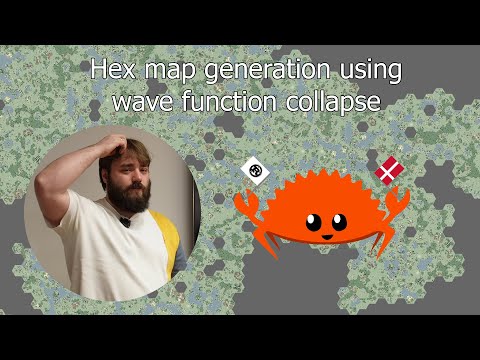 Hex map generation using wave function collapse by Troels Hoffmeyer @ Copenhagen Rust Community