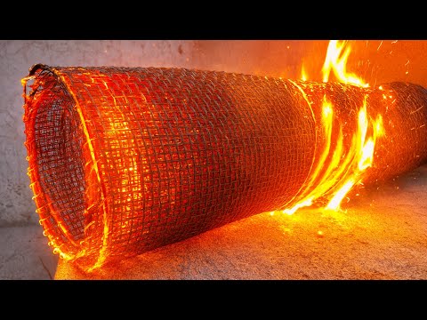 How i made Damascus steel from Expanded Mesh- unique layered pattern revealed