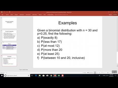 Excel - Version 16 - Binomial Probability Distributions