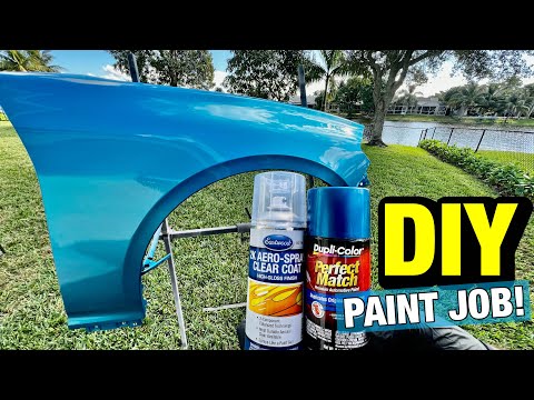 Professional BACKYARD Paint-Job Using Only Spray Cans!