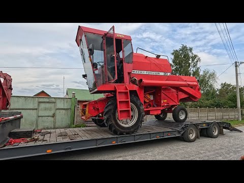 Transportation of a Massey Ferguson 20 combine | Berezne – Chudniv (150 km) | Major accident on t...