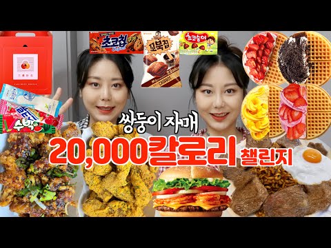 20,000Calorie Cheat Day Challenge | Twin Mukbang