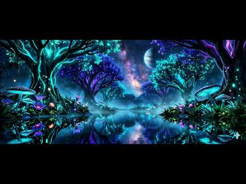 Bioluminescent Forest 🌌 1 Hour 4K HDR Cosmic Ambient • Zenith Ambience ✨