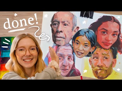 100k Q&A 🎉 finishing the 100 HEADS CHALLENGE! - get to know me + art tips!