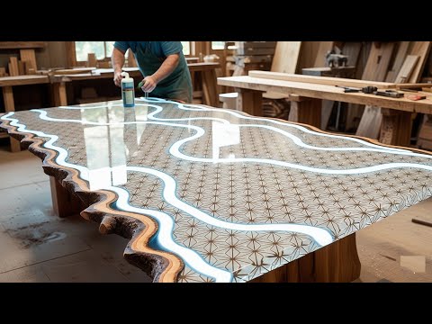 Epoxy Resin - Raw Wood And The Magic Of Woodworking: Creating A Masterpiece Of Patterned Table
