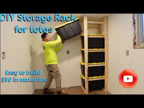 DIY Storage rack for totes
