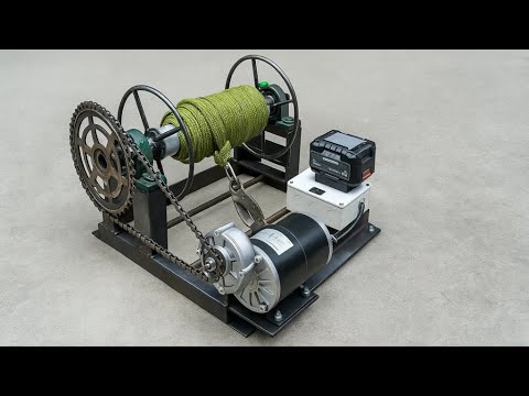 Amazing Invention! 50-Year-Old Welder Creates 12V Winch That Works Like A Professional Machine