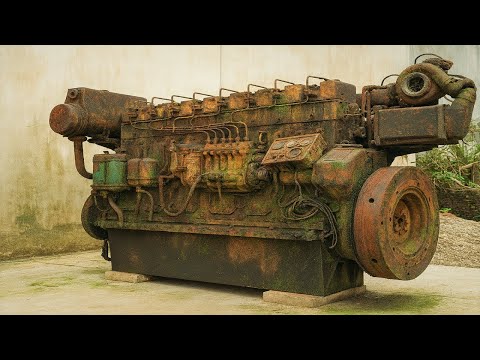 Restoring Massive ISUZU Marine Engine Severely Rusted And Heavily Damaged After Years Of Inactivity
