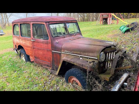 1955 Jeep Willys Wagon BURIED in the Sands of Time! Will it run and drive??