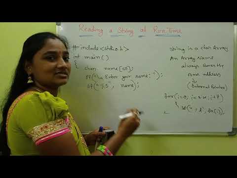 C Language || Strings in C|| Part-2: Reading a String at Runtime ||Telugu Scit Tutorial