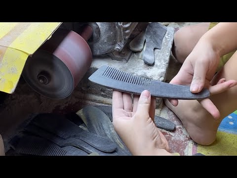 Process of Making Natural Cow Horn Combs in a 400 Year Old Traditional Craft Village