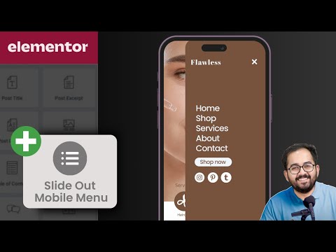 Elementor - Slide Out Mobile Menu (NOT Off-Canvas Popup)