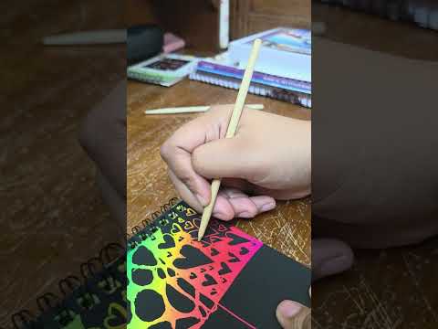 Asmr heart pattern #asmr #art #relaxing #pattern #hearts #colorful #scratchnote