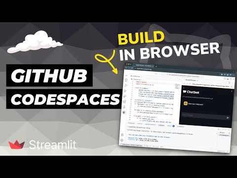 Build Streamlit apps in your browser with GitHub Codespaces