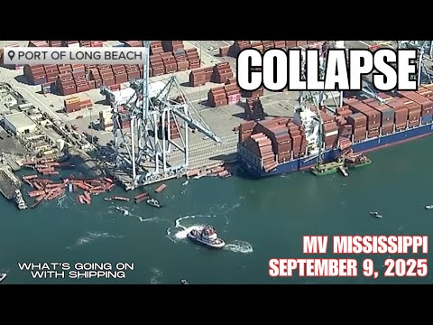 MV Mississippi Suffers a Container Collapse in the Port of Long Beach