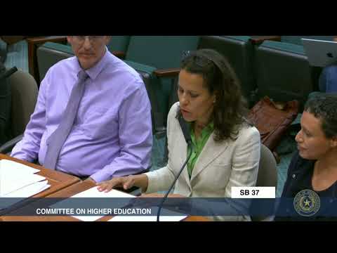 Julia Brookins's Testimony before Texas Committee on Higher Education on SB 37