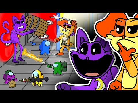 AMONG US & DOGDAY vs CATNAP - Avenging the Smiling Critters | Game Animations