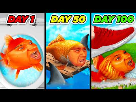 Surviving 100 Days as a Fish!