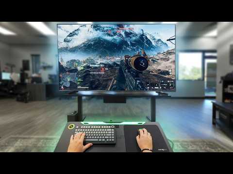 Ultimate Couch PC Gaming Setup  - 100-Inch Gaming TV!