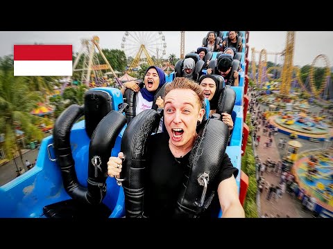 $20 CRAZY DAY at AMAZING Theme Park in Jakarta, Indonesia! 🇮🇩