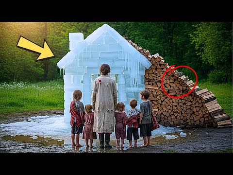 La viuda fue a vivir a la cabaña más fría del país — hasta que los montones de leña escondían algo