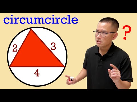 How to find the area of the circumcircle of a triangle