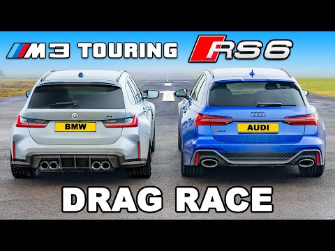 BMW M3 Touring v Audi RS6: DRAG RACE