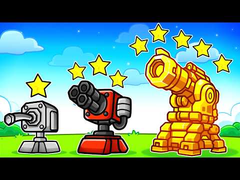 UPGRADING NOOB to GOD TURRETS in ROBLOX Merge Tower Defense