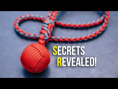 Monkey's Fist BACKHAND Impact Tool | Steel Ball Paracord Monkey's Fist Tutorial