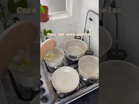 Faça a cura nas suas #panelas novas para o #antiaderente durar e elas não grudarem mais!! #casa
