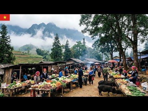 The market of the Dao and Giay people in the Vietnam-China border area, Hop Thanh market