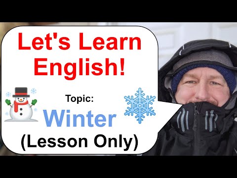 Let's Learn English! Topic: Winter ☃️ (Lesson Only)