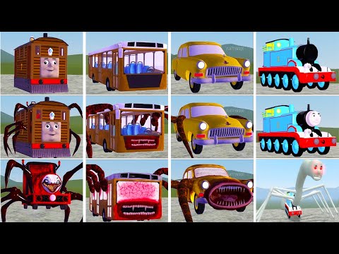 EVOLUTION OF MONSTERS: CHOO CHOO CHARLES, BUS EATER, CAR EATER, THOMAS TRAIN, HOUSE HEAD (GMOD)