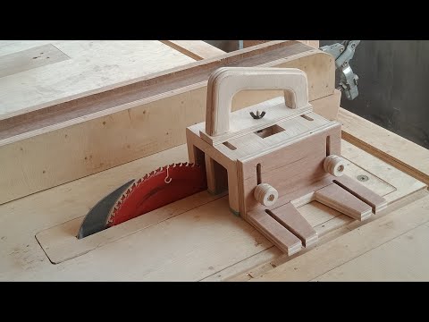 easy to make adjustable push block from plywood