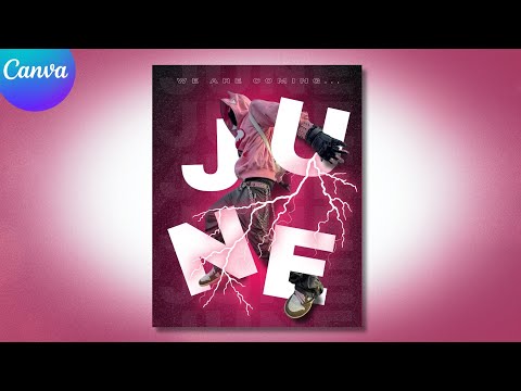 Combine Image with Text in Canva | Typography Poster Design Tutorial