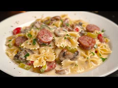 The most delicious pasta with sausages I’ve ever made ❗️ Simple and super juicy!