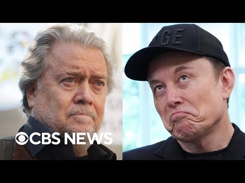 Musk calls Bannon a criminal as Trump shrugs off feud during CBS News call